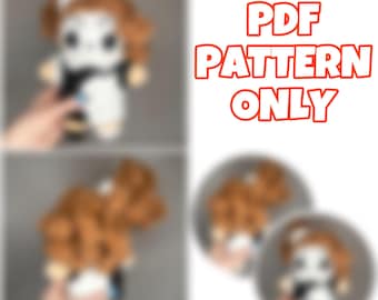 Mini-slashermeisje haakpatroon pdf | Leuke horror amigurumi knuffel | Haakpatroon Halloweenclown ALLEEN digitale download