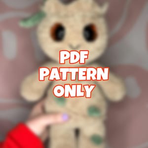 Patrón de ganchillo en PDF de Hombre Árbol / Adorable peluche amigurumi de criatura del bosque (de fácil tejido) / Descarga digital del patrón de ganchillo SOLAMENTE