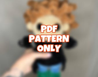 Virkmönster för äventyrspojke i PDF-format | Söt amigurumi-plysch | Virkmönster för dockor endast digital nedladdning