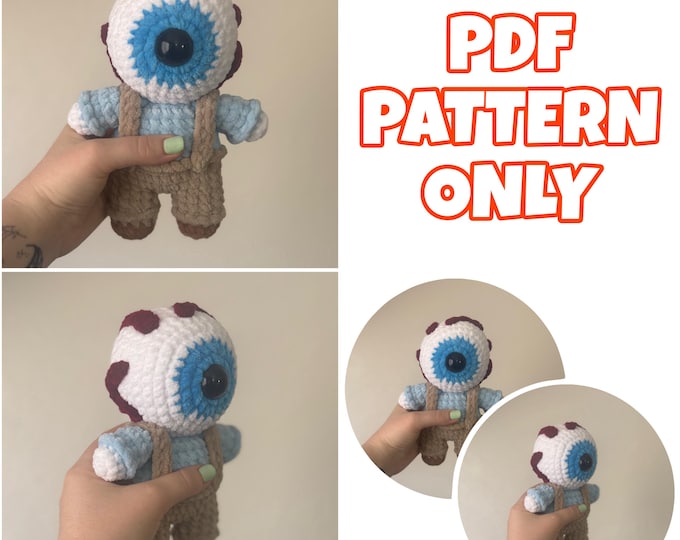 Mini Crochet Eyeball Head Doll - Digital Pattern ONLY