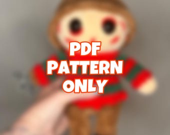 Patrón de ganchillo del Sr. Pesadilla en PDF / Adorable peluche amigurumi de terror / Patrón de ganchillo para peluche de terror de Halloween (solo descarga digital)