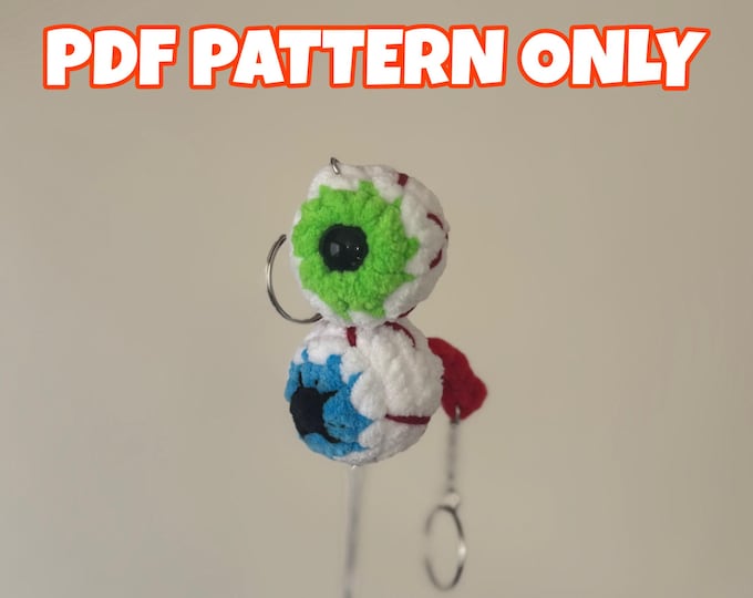 Eyeball Keychain - Digital Pattern ONLY