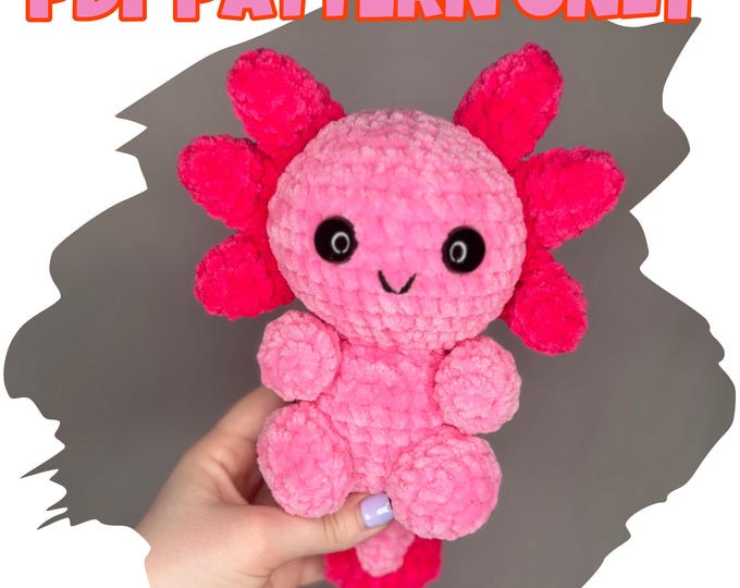 Crochet Axolotl - Digital Pattern ONLY