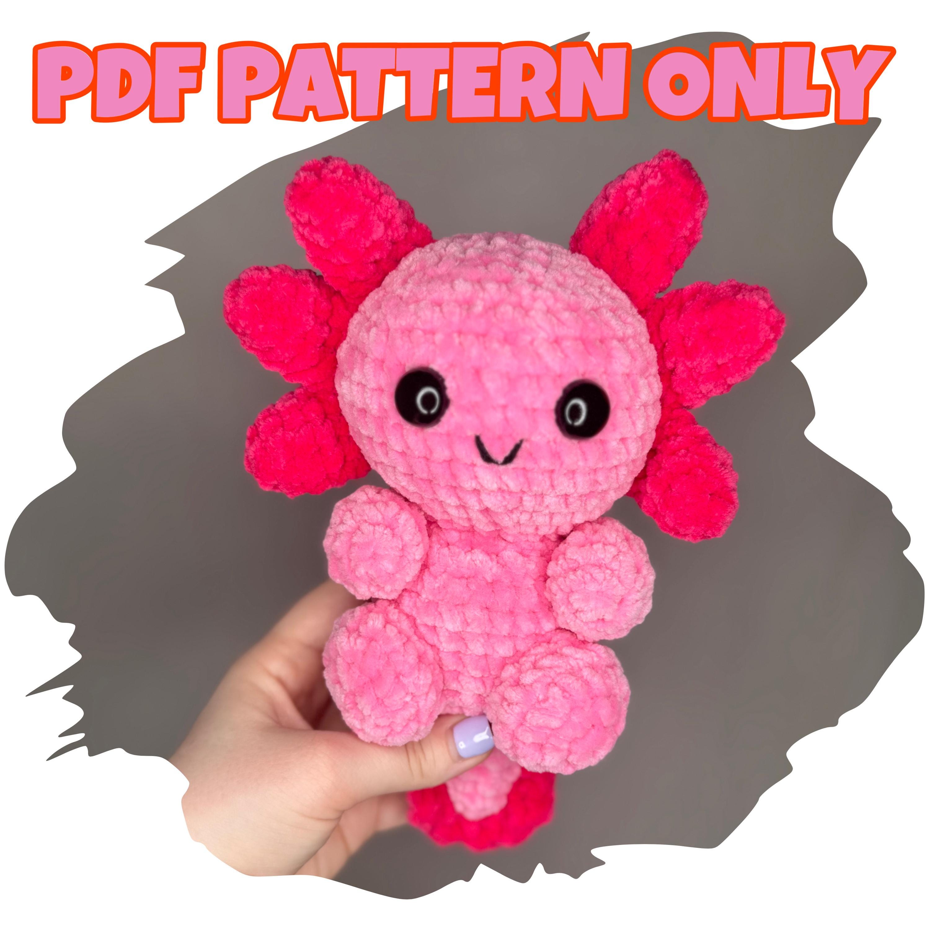 Crochet Axolotl-Digital Pattern (NOT a physical item) Written in English (US) terminology. *Read description/photos before purchasing*