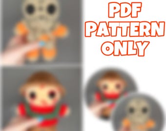 Mini Halloween Bundle Crochet Pattern PDF | Cute Horror Amigurumi Plushies | Horror Crochet Pattern Digital Download ONLY