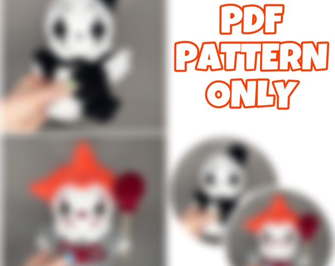 2 in 1 Crochet Mini Clown Bundle - Digital Pattern ONLY