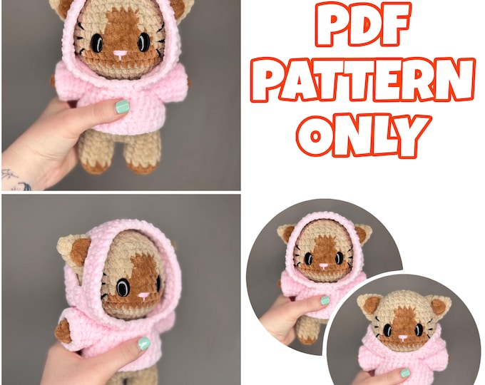 Crochet Siamese Cat - Digital Pattern ONLY