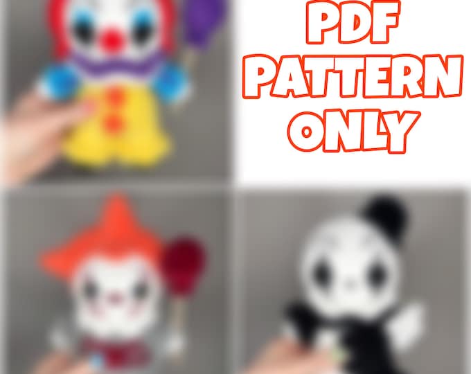 3 in 1 Mini Crochet Horror Clown Bundle - Digital Pattern ONLY