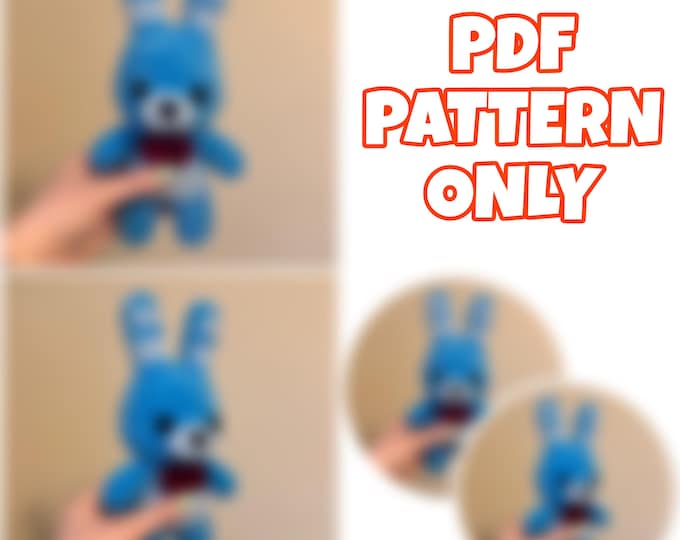 Blue Bunny Crochet Pattern PDF | Digital Pattern ONLY