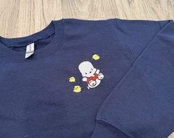 Kawaii embroidered pullover sweater