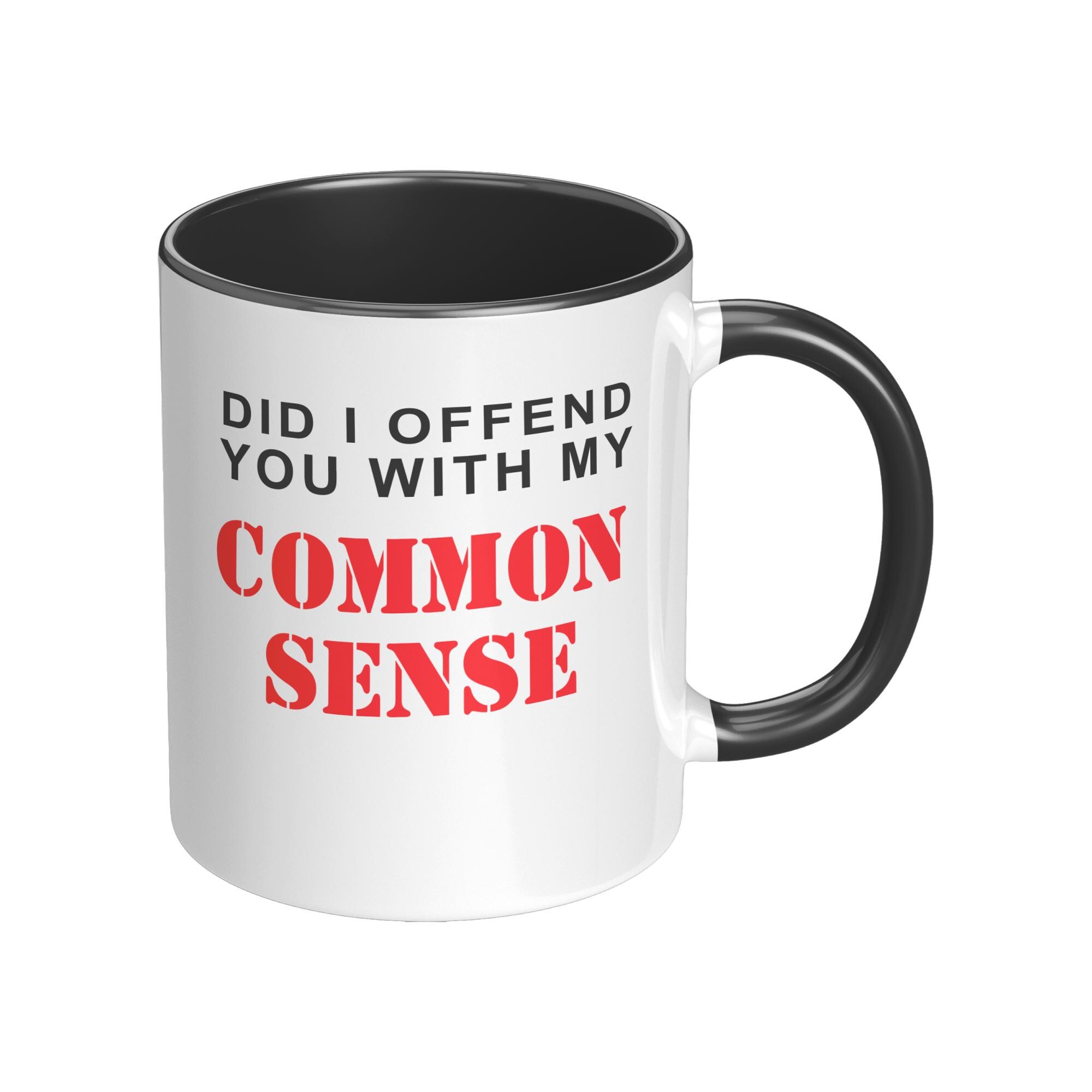 Keychain - Rectangle - Did i offend you with my common sense - Leather Keychain - Rectangle - Did i offend you with my common sense - Leather