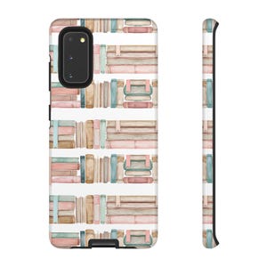 Funda para teléfono con diseño de libros de acuarela / Funda para teléfono con diseño de acuarela / Funda para teléfono en tonos pastel / Funda resistente