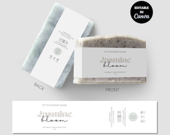 Minimal Soap Label Template Minimalist Soap Bar Label Canva Printable Template Soap Product Label, Customized Business Branding - Reso