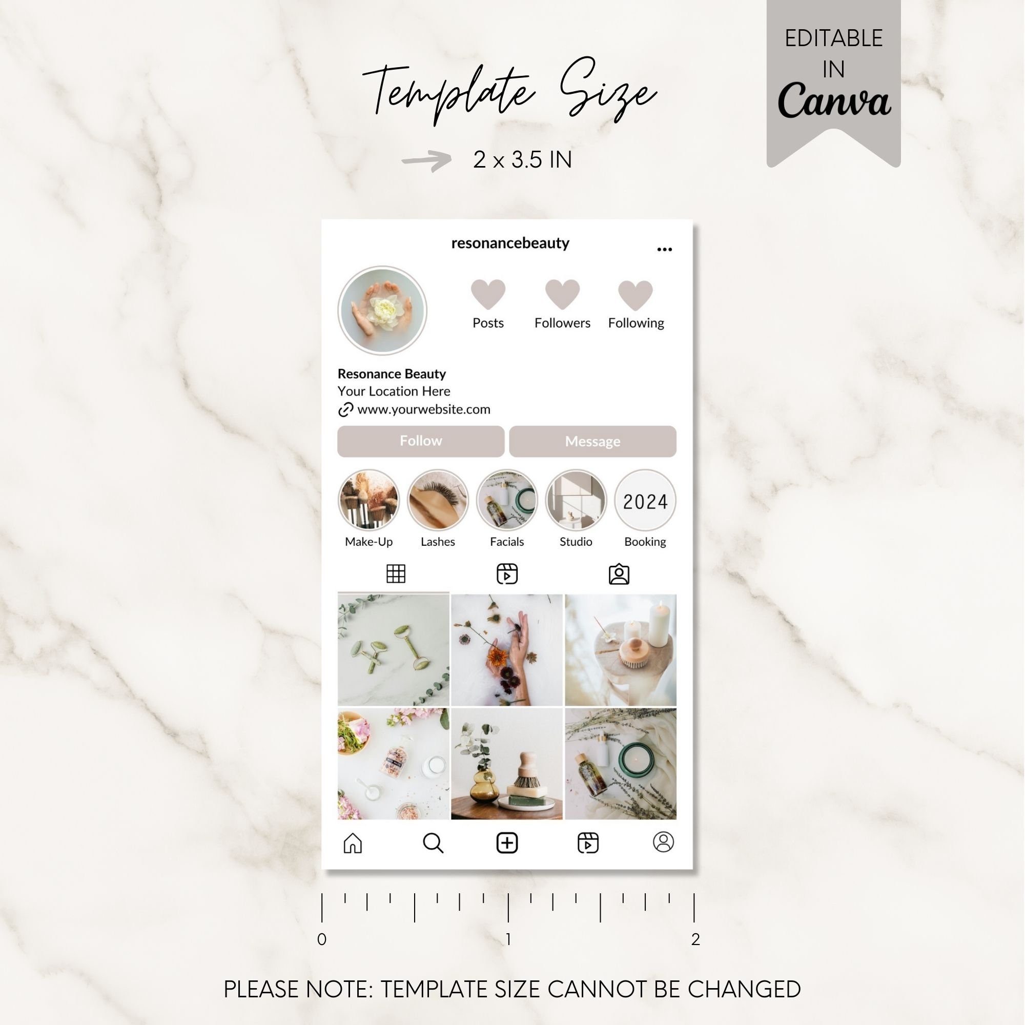 Instagram Business Card, Editable Business Card Template for Business
