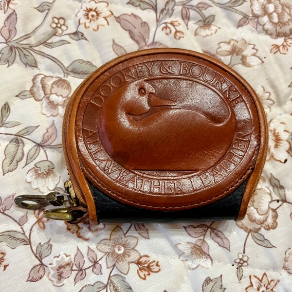 Vintage 1990’s Dooney & Bourke Duck Coin Purse | 90’s | Brown | Black