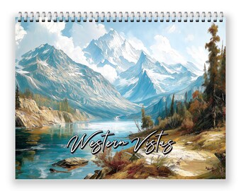2027 Western Vistas Wall Calendar by Kaleidoscope Artisan - Breathtaking Landscapes with Holidays