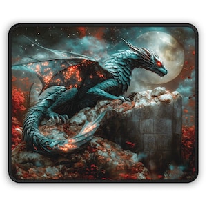 Dragon Dark Gaming Mouse Pad by Kaleidoscope Artisan – Celestial Nights
