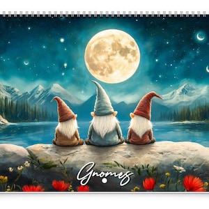 2026 Gnomes Wall Calendar by Kaleidoscope Artisan – Whimsical Adventures with Holidays