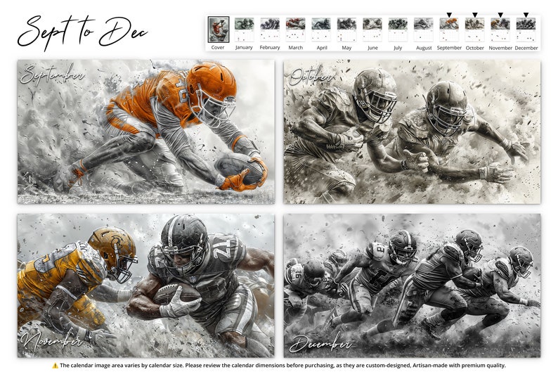 2025 Gridiron Football Wall Calendar by Kaleidoscope Artisan Dynamic