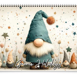 2026 Gnome Holidays Wall Calendar by Kaleidoscope Artisan – Joy & Magic with Holidays