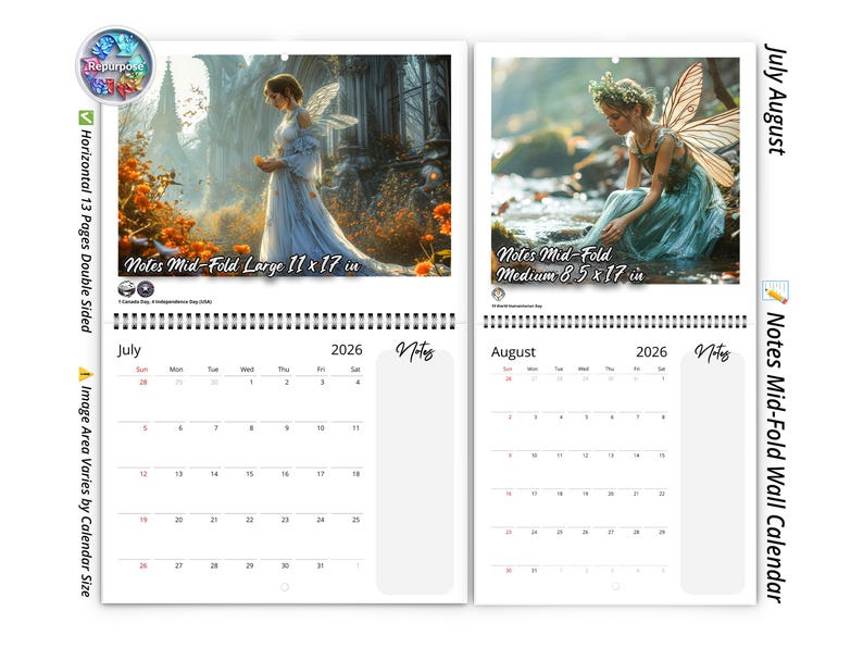2026 Fairy Wall Calendar by Kaleidoscope Artisan – Magical Fantasy Art ...