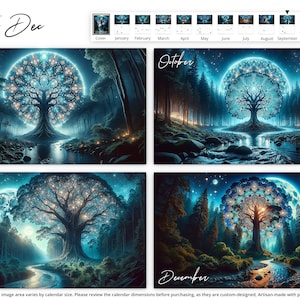 2025 Moonlit Mystique Wall Calendar by Kaleidoscope Artisan ...