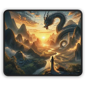 Eastern Dragon&#39;s Enchantment Gaming Mouse Pad by Kaleidoscope Artisan – A Realm of Wonder