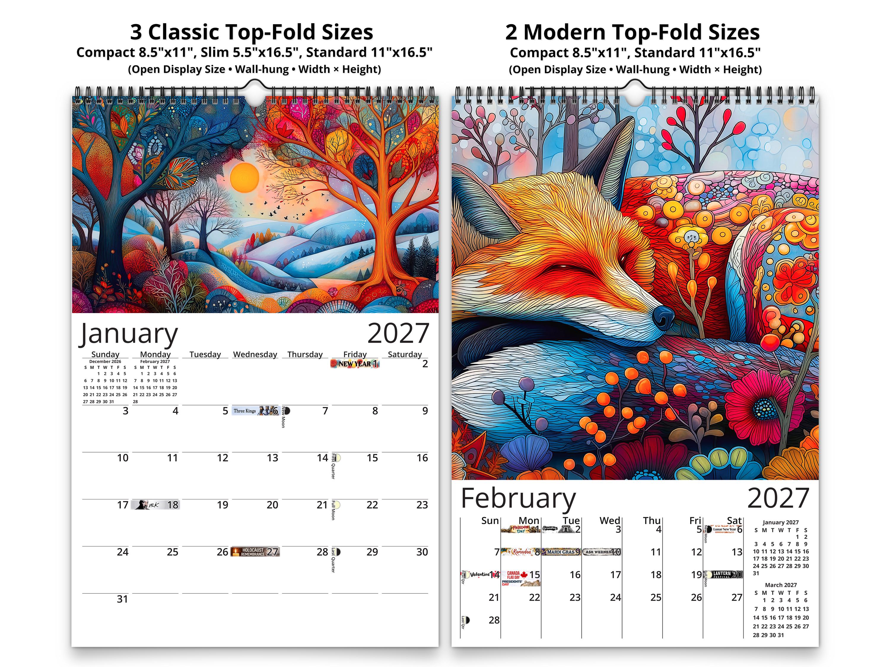 2027 Secret Grove Wall Calendar by Kaleidoscope Artisan – Enchanted ...