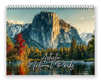 2027 Artistic National Parks Wall Calendar by Kaleidoscope Artisan - Scenic Explorations with Holidays