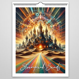 Kaleidoscope Artisan Wall Calendar 2024 - Steampunk Sands