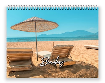 2027 Beaches Photography Wall Calendar by Kaleidoscope Artisan - Sunlit Shores with Holidays
