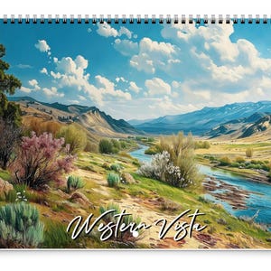 2026 Western Vista Wall Calendar by Kaleidoscope Artisan – Breathtaking Landscapes with Holidays