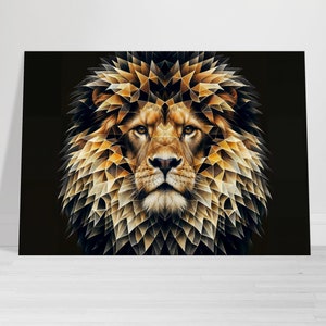 Kaleidoscope Artisan Museum Quality Canvas - Majestic Lion