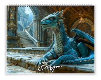 2026 Dragon Wall Calendar by Kaleidoscope Artisan – Fantasy Illustrations with Holidays