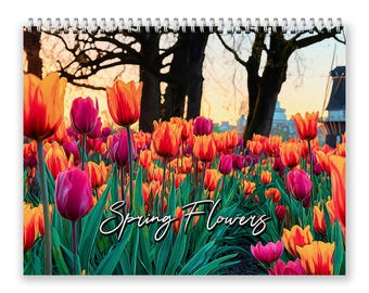 2027 Spring Flowers Wall Calendar by Kaleidoscope Artisan - Artistic Floral Landscapes with Holidays