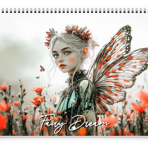 2026 Fairy Dream Wall Calendar by Kaleidoscope Artisan – Enchanting Fantasy Fairies with Holidays
