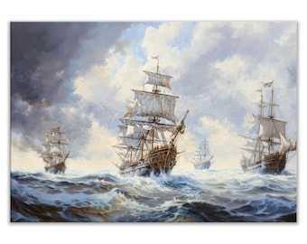 Grand Spanish Armada Canvas Wall Art by Kaleidoscope Artisan – Age of Sail