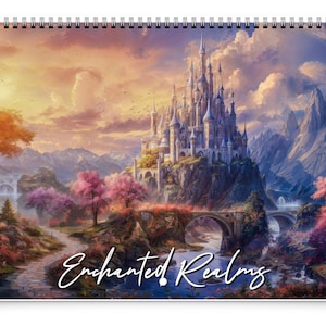 2026 Enchanted Realms Wall Calendar by Kaleidoscope Artisan – Fantasy Art with Holidays