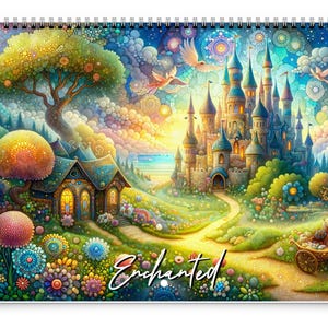 2026 Enchanted Wall Calendar by Kaleidoscope Artisan – Whimsical Fantasy with Holidays