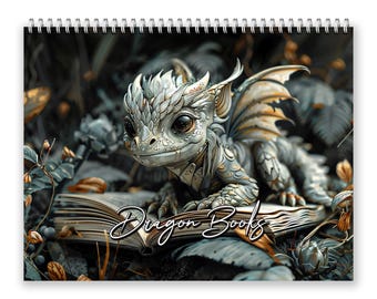 2027 Dragon Books Wall Calendar by Kaleidoscope Artisan – Magical Fantasy Journey with Holidays