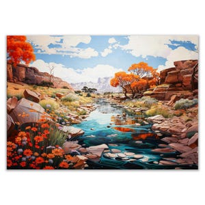 Surreal Canyon Canvas Wall Art by Kaleidoscope Artisan – Desert Dreams