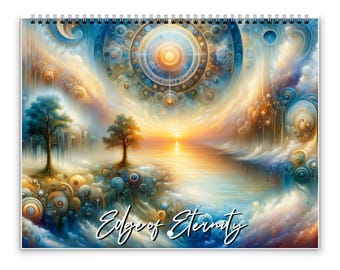 Calendario da parete Edge of Eternity 2026 di Kaleidoscope Artisan – Sogni celestiali con festività