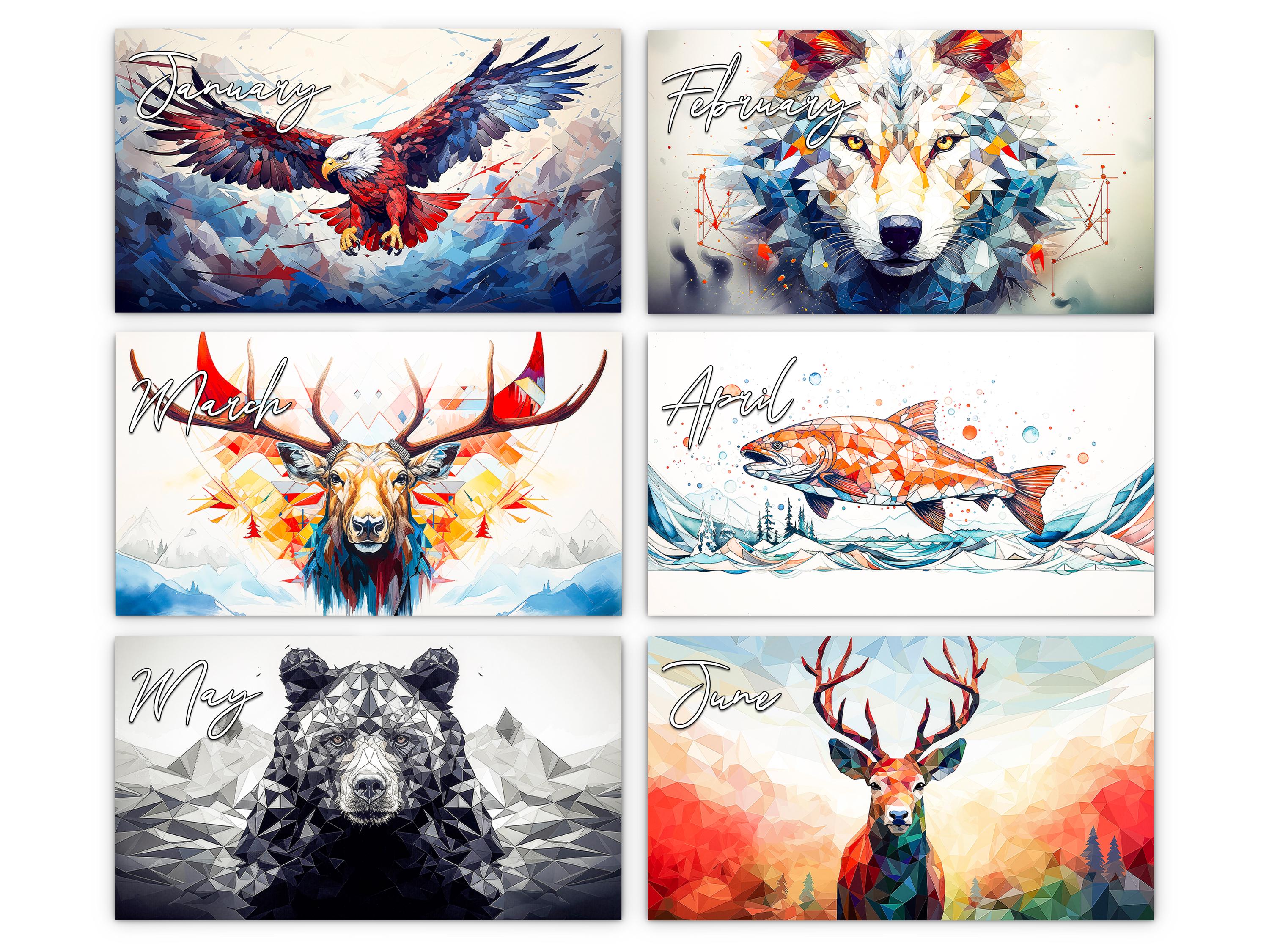 2027 Alaska Wildlife Wall Calendar by Kaleidoscope Artisan – Vibrant ...