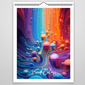 Kaleidoscope Artisan Wall Calendar 2024 - Vivid Colors