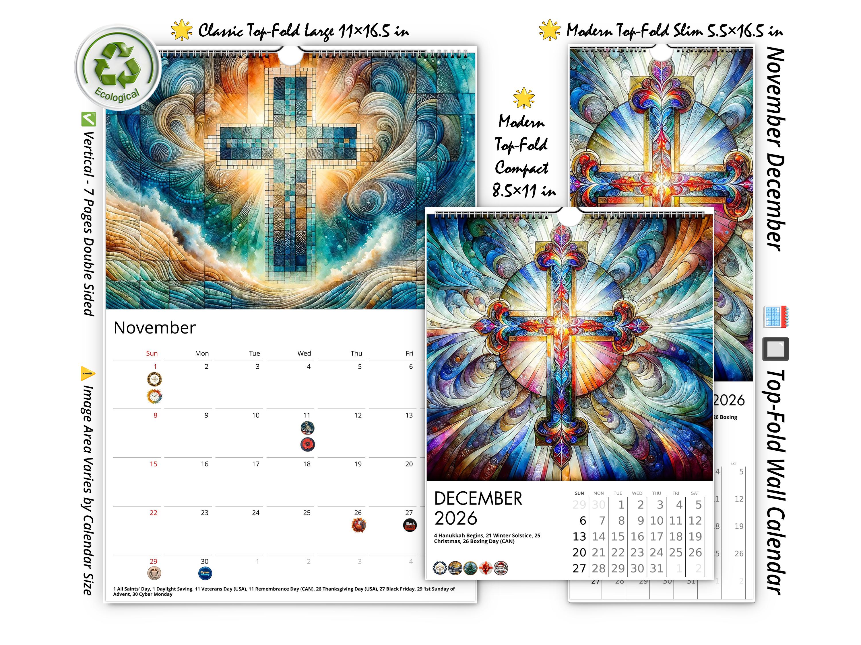 2026 Radiant Cross Wall Calendar by Kaleidoscope Artisan ...