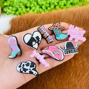 Cowgirl charms, shoe charms, cute charms, girly charms, gifts for her,  punchy charms, boot charms, hat charms, howdy charms