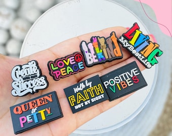 Motivational Shoe Charms: Positive Word Croc Charms