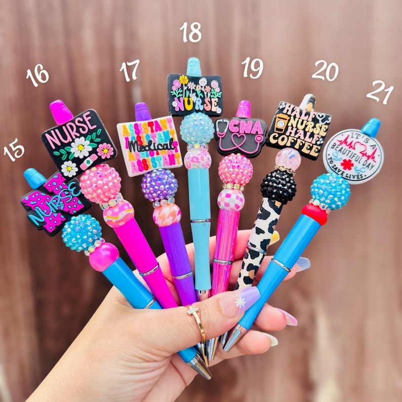 Beaded Medical Pens: Nurse Doctor Gift image 3