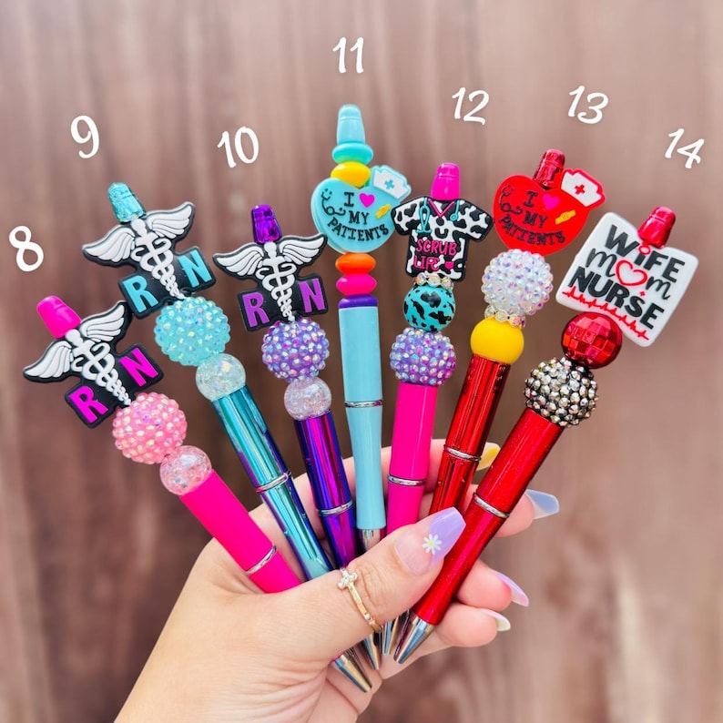 Beaded Medical Pens: Nurse Doctor Gift image 2