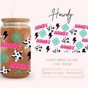 UV DTF Libbey Glass Can Wrap - Ready To Apply - Peel & Stick